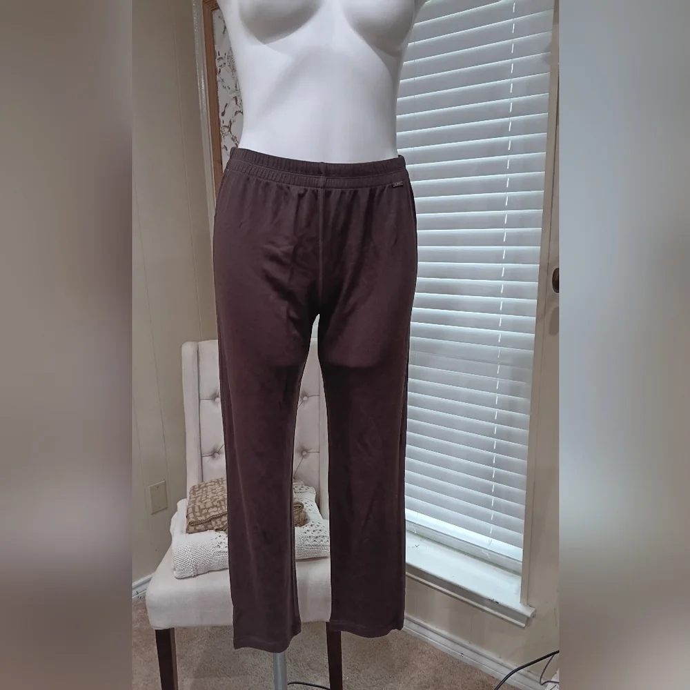 ST JOHN LEISURE YOGA PANTS Mocha Brown S/M - Picture 2 of 10